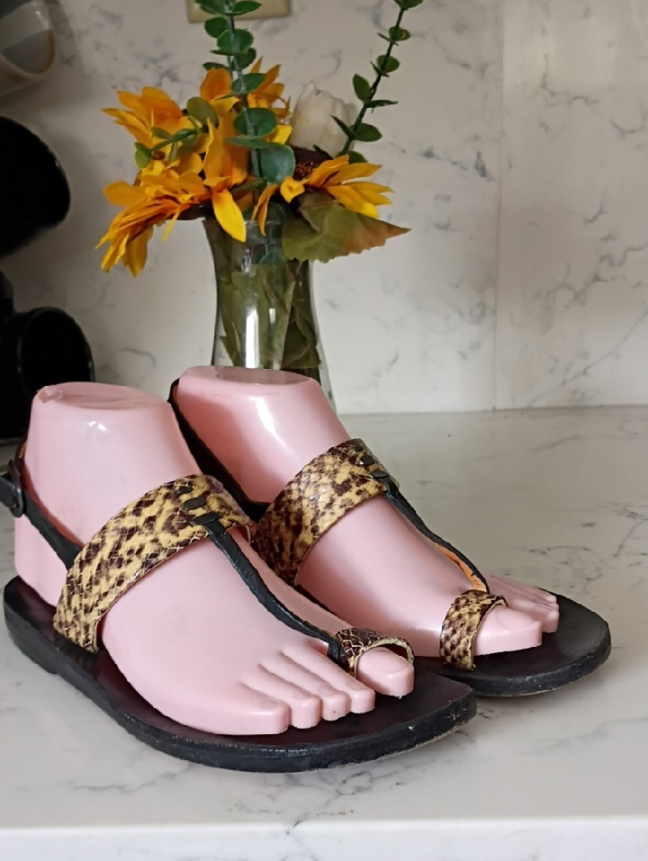 Calleen Cordero Snake Leather Sandals Women